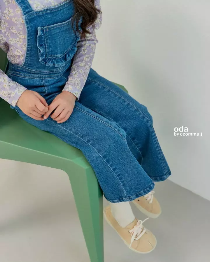 Oda - Korean Children Fashion - #todddlerfashion - Frill Dungarees Pants - 10