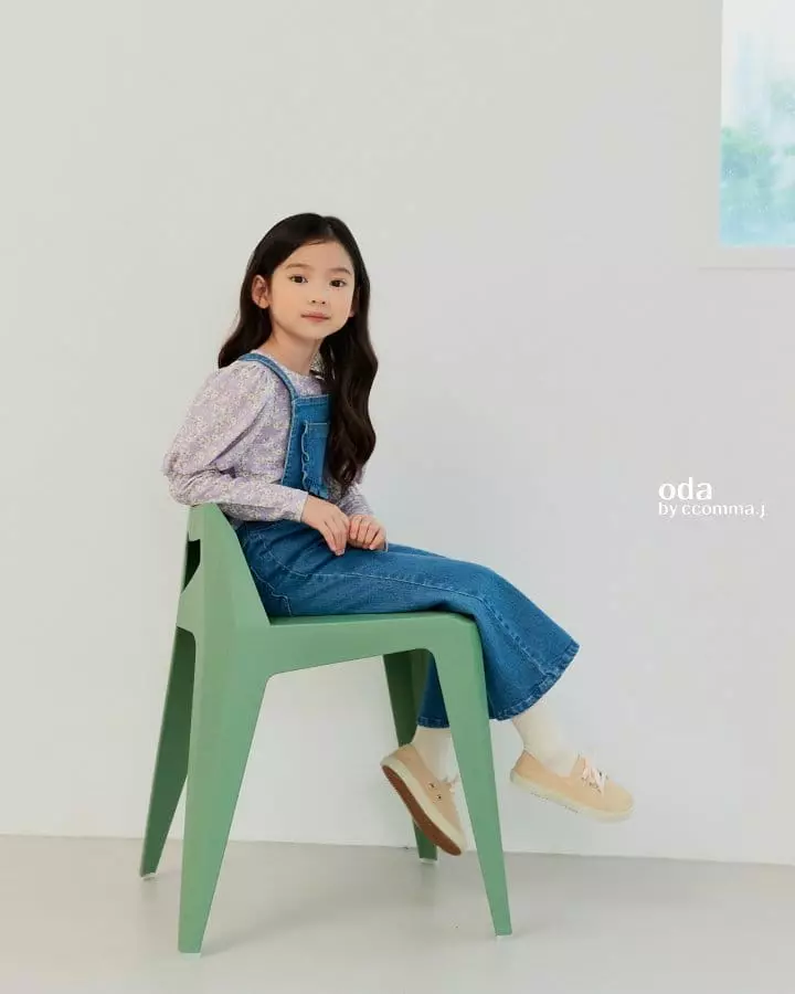Oda - Korean Children Fashion - #toddlerclothing - Frill Dungarees Pants - 11