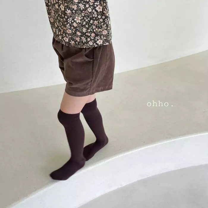 Ohho - Korean Children Fashion - #designkidswear - Velvet Span Pants - 5