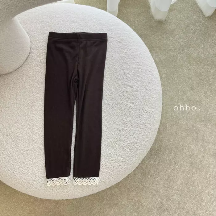 Ohho - Korean Children Fashion - #discoveringself - Lace Slit Leggngs - 3