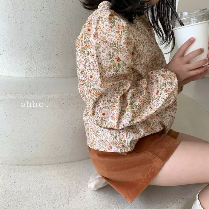 Ohho - Korean Children Fashion - #kidsshorts - Floral Blouse - 3