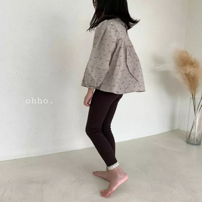 Ohho - Korean Children Fashion - #kidsstore - Lace Slit Leggngs - 6