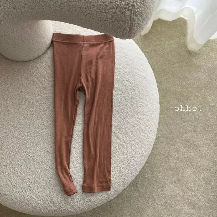 Ohho - Korean Children Fashion - #kidsstore - Dove Rib Leggings - 5