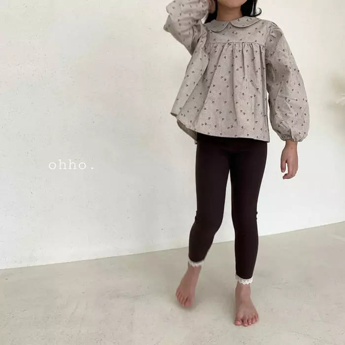 Ohho - Korean Children Fashion - #kidzfashiontrend - Lace Slit Leggngs - 7