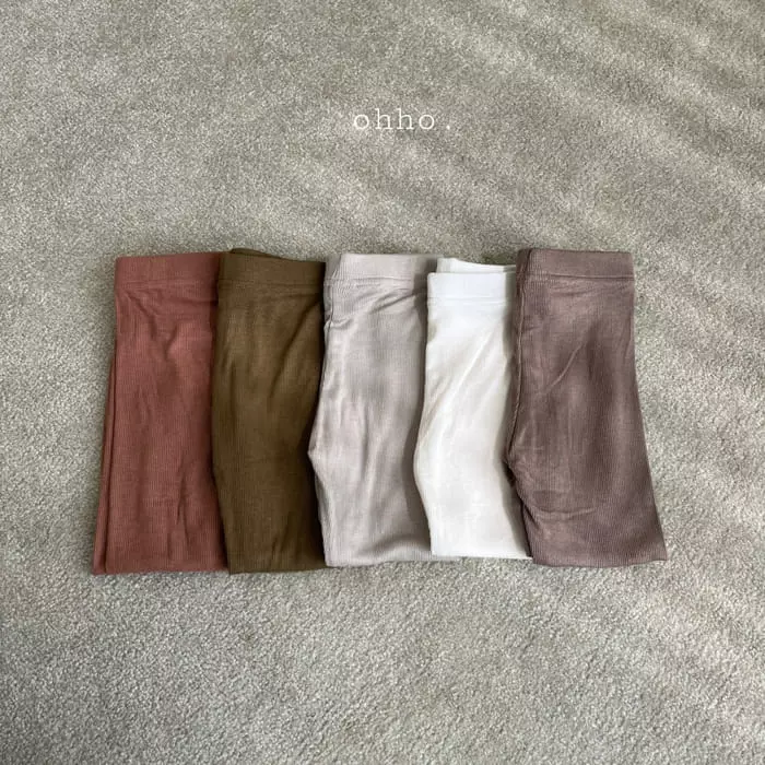 Ohho - Korean Children Fashion - #kidzfashiontrend - Dove Rib Leggings - 6