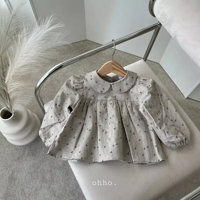 Ohho - Korean Children Fashion - #todddlerfashion - Bbang Round Blouse - 4