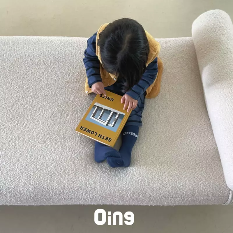 Oing - Korean Children Fashion - #Kfashion4kids - Stripes Top Bottom Set - 9