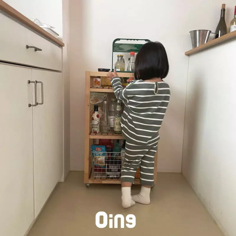 Oing - Korean Children Fashion - #fashionkids - Stripes Top Bottom Set - 5