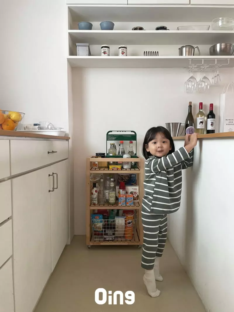 Oing - Korean Children Fashion - #littlefashionista - Stripes Top Bottom Set - 10