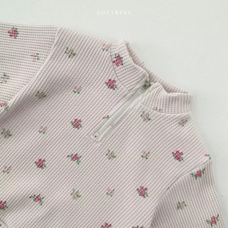 Oott Bebe - Korean Baby Fashion - #babyboutique - Flower Garden Anorak Top Bottom Set - 7