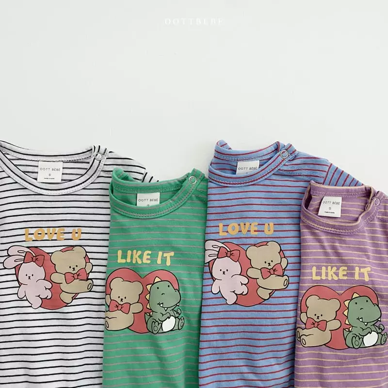 Oott Bebe - Korean Baby Fashion - #babyboutique - Love  Piping Bodysuit - 10