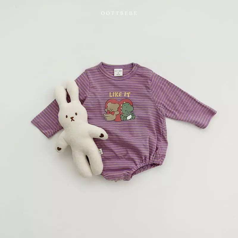 Oott Bebe - Korean Baby Fashion - #babyboutique - Love  Piping Bodysuit - 9