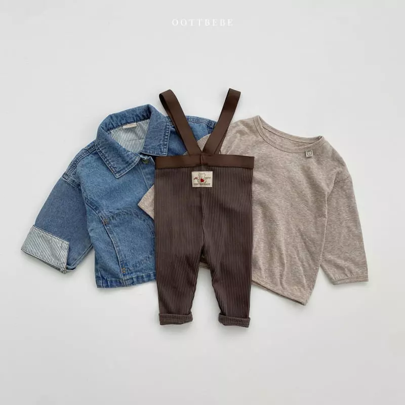 Oott Bebe - Korean Baby Fashion - #babyboutique - Oott Dungarees Leggings - 3