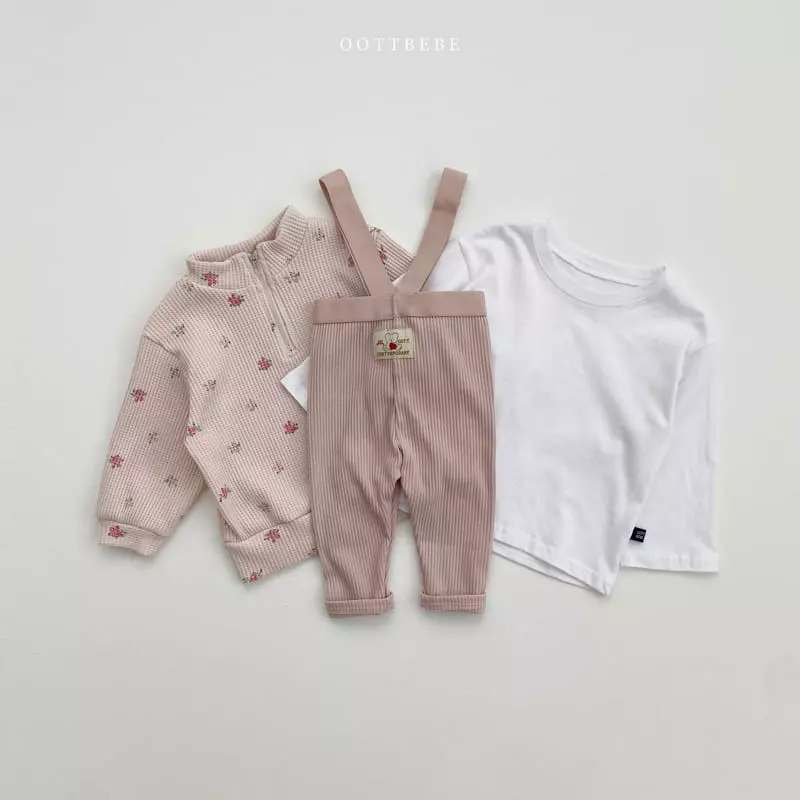 Oott Bebe - Korean Baby Fashion - #babyboutique - Oott Dungarees Leggings - 4