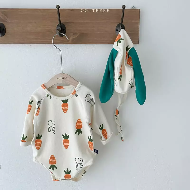 Oott Bebe - Korean Baby Fashion - #babyboutique - Vegetable Bodysuit Set - 10