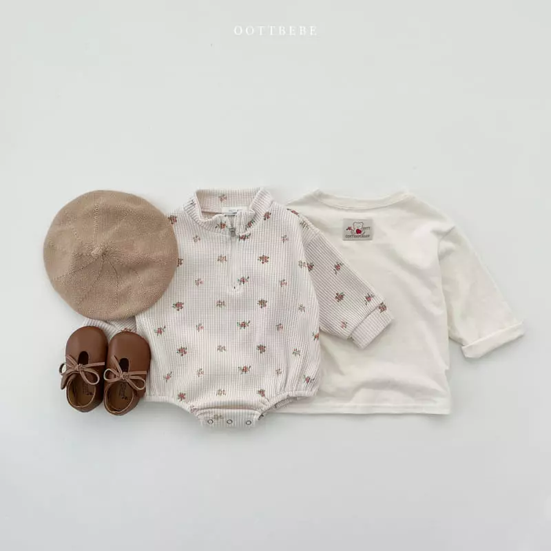 Oott Bebe - Korean Baby Fashion - #babyboutiqueclothing - Flower Garden Anorak Bodysuit - 9