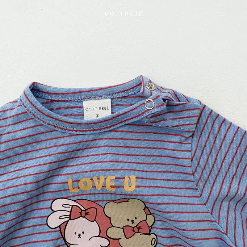 Oott Bebe - Korean Baby Fashion - #babyboutiqueclothing - Love  Piping Bodysuit - 11