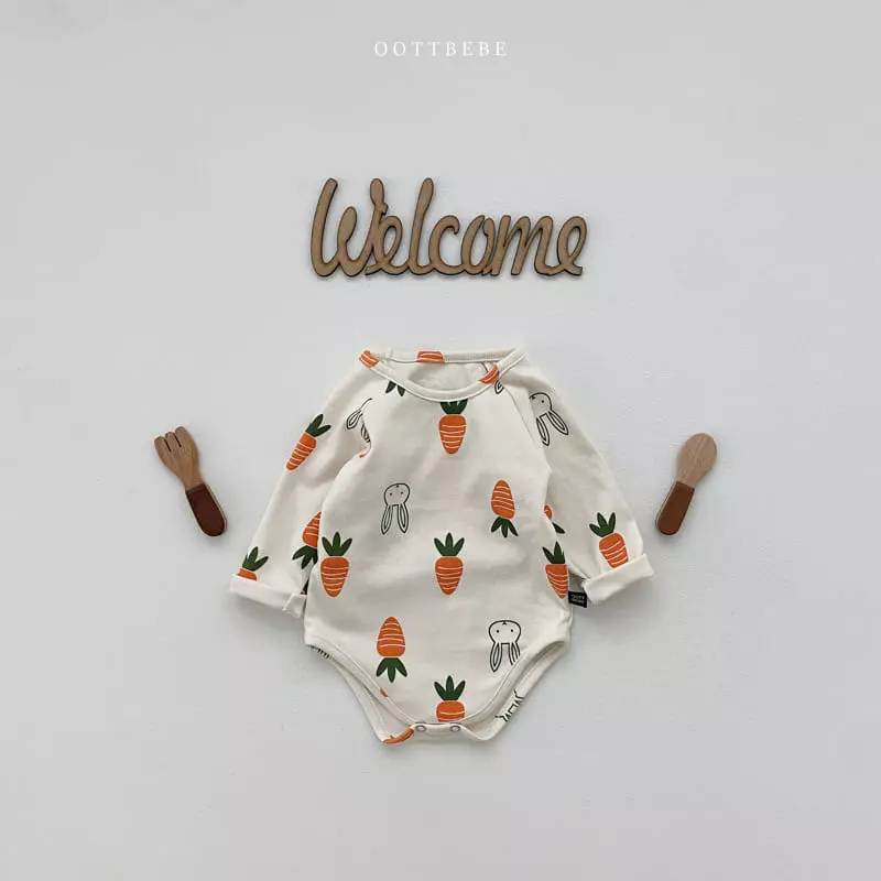 Oott Bebe - Korean Baby Fashion - #babyboutiqueclothing - Vegetable Bodysuit Set - 11