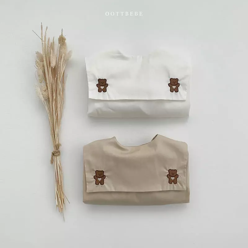 Oott Bebe - Korean Baby Fashion - #babyboutiqueclothing - Hug Bear Collar Bodysuit - 6