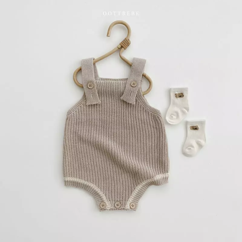 Oott Bebe - Korean Baby Fashion - #babyboutiqueclothing - Hazzi Dungarees Bodysuit - 2