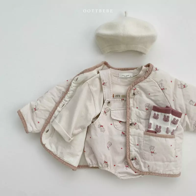 Oott Bebe - Korean Baby Fashion - #babyboutiqueclothing - Candy Dungarees Bodysuit - 12