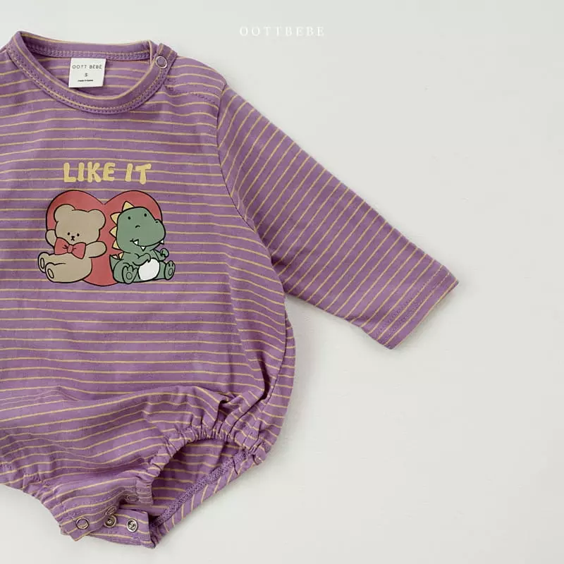 Oott Bebe - Korean Baby Fashion - #babyclothing - Love  Piping Bodysuit - 12