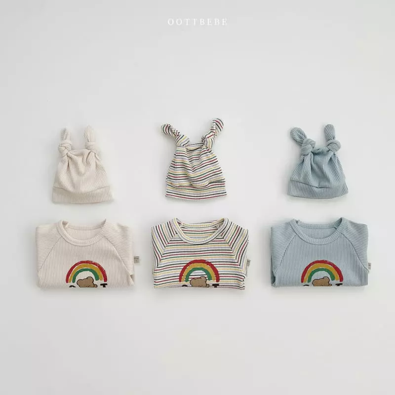 Oott Bebe - Korean Baby Fashion - #babyboutiqueclothing - Rainbow Bodysuit Set - 4