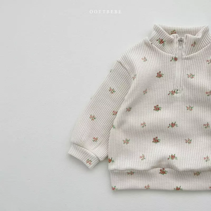 Oott Bebe - Korean Baby Fashion - #babyfashion - Flower Garden Anorak Top Bottom Set - 10