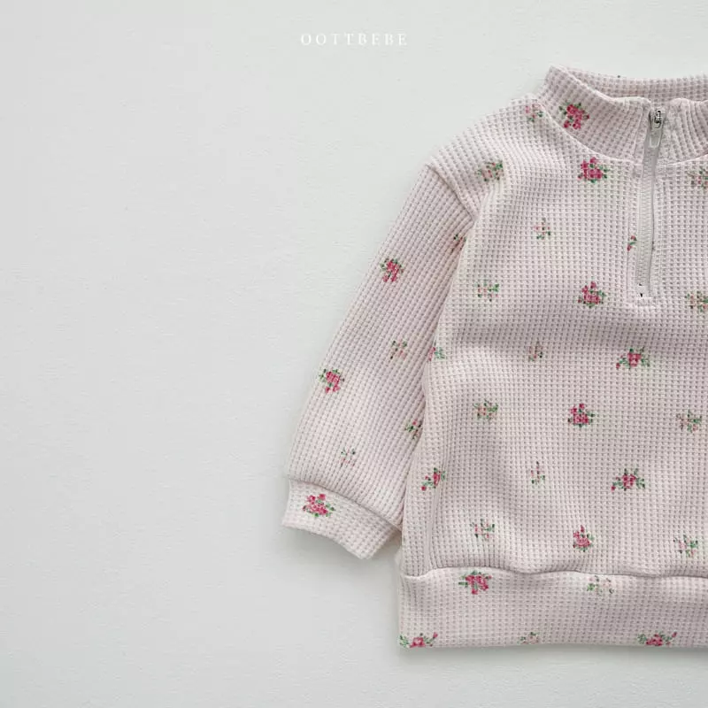Oott Bebe - Korean Baby Fashion - #babyfever - Flower Garden Anorak Top Bottom Set - 11