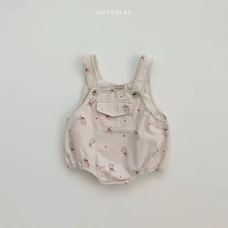 Oott Bebe - Korean Baby Fashion - #babygirlfashion - Candy Dungarees Bodysuit
