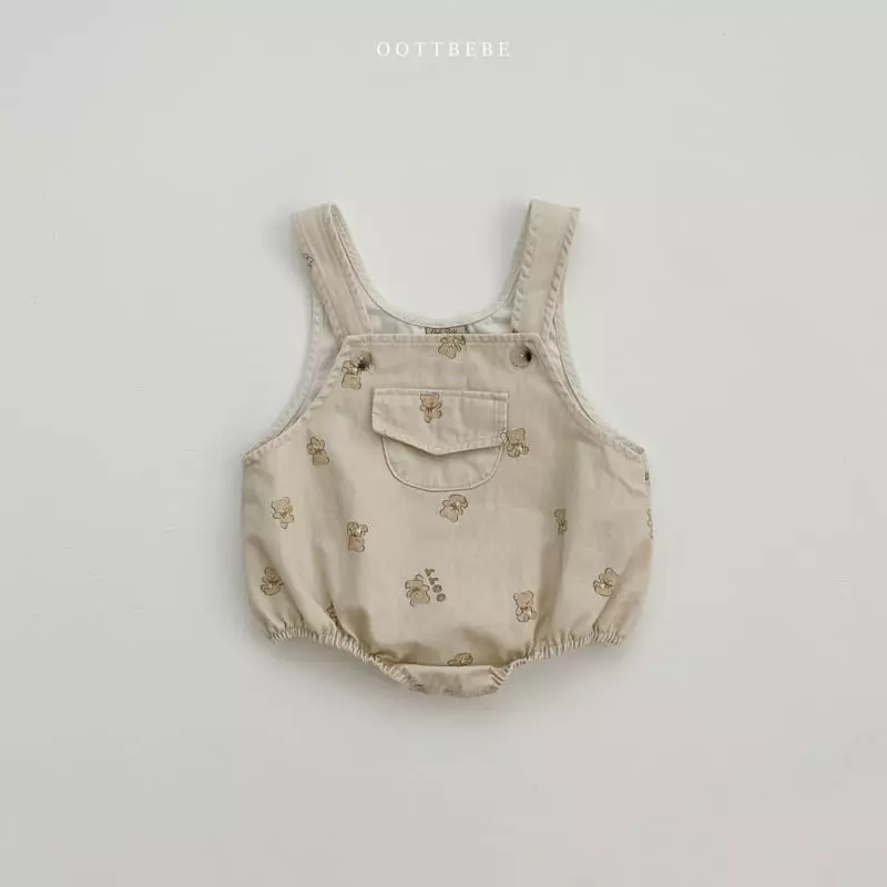 Oott Bebe - Korean Baby Fashion - #babylifestyle - Candy Dungarees Bodysuit - 2