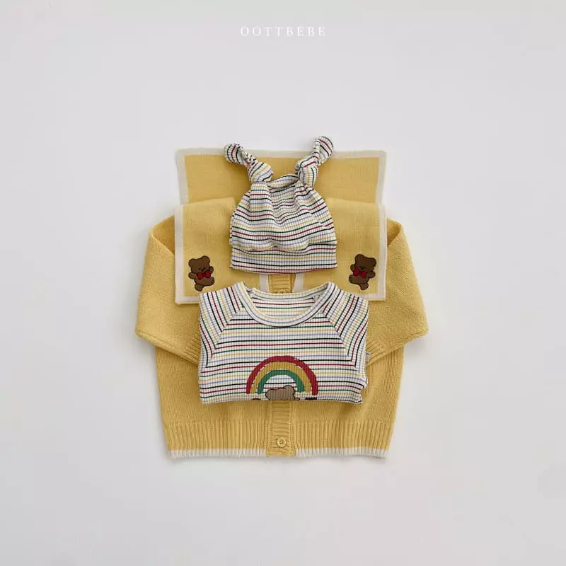 Oott Bebe - Korean Baby Fashion - #babyoninstagram - Rainbow Bodysuit Set - 9