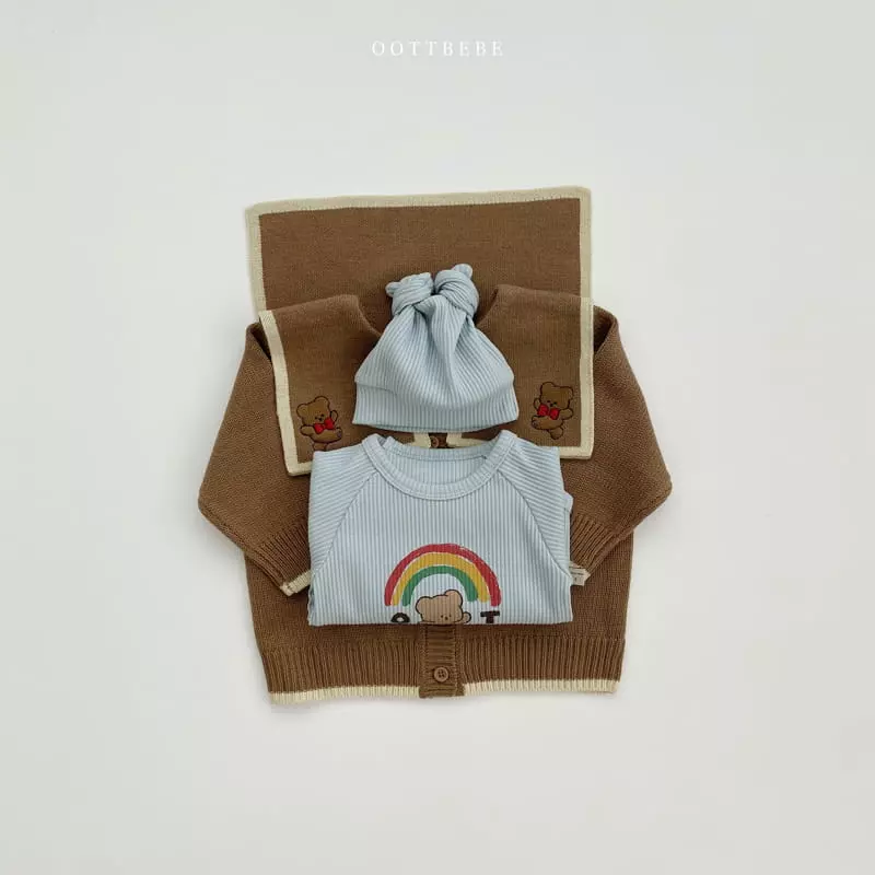 Oott Bebe - Korean Baby Fashion - #babyootd - Rainbow Bodysuit Set - 10