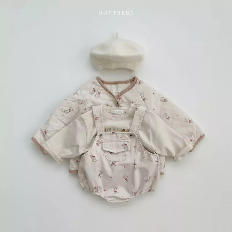 Oott Bebe - Korean Baby Fashion - #babyoutfit - Candy Dungarees Bodysuit - 6
