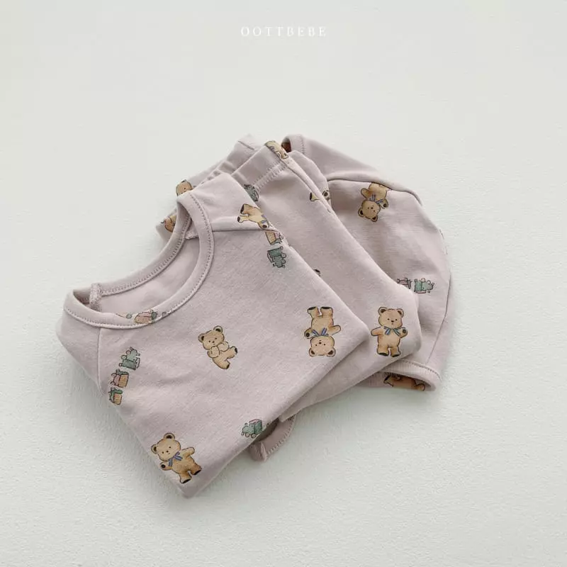 Oott Bebe - Korean Baby Fashion - #babywear - Toy Land Bonnet Bodysuit Leggings Set - 10