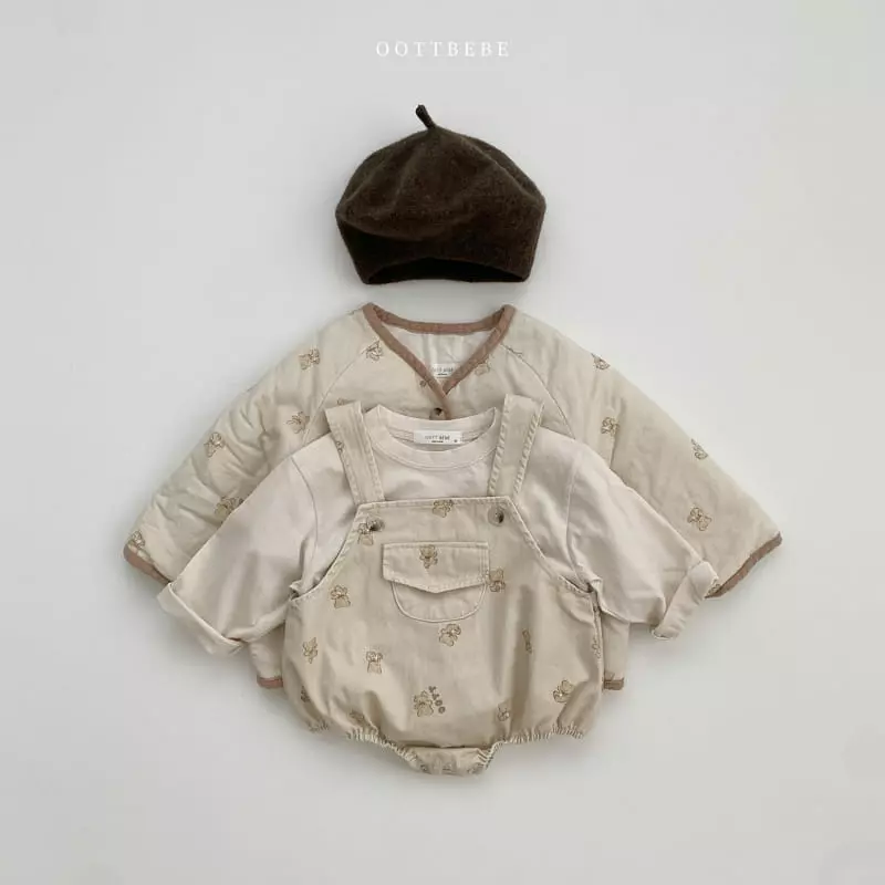 Oott Bebe - Korean Baby Fashion - #babywear - Candy Dungarees Bodysuit - 7