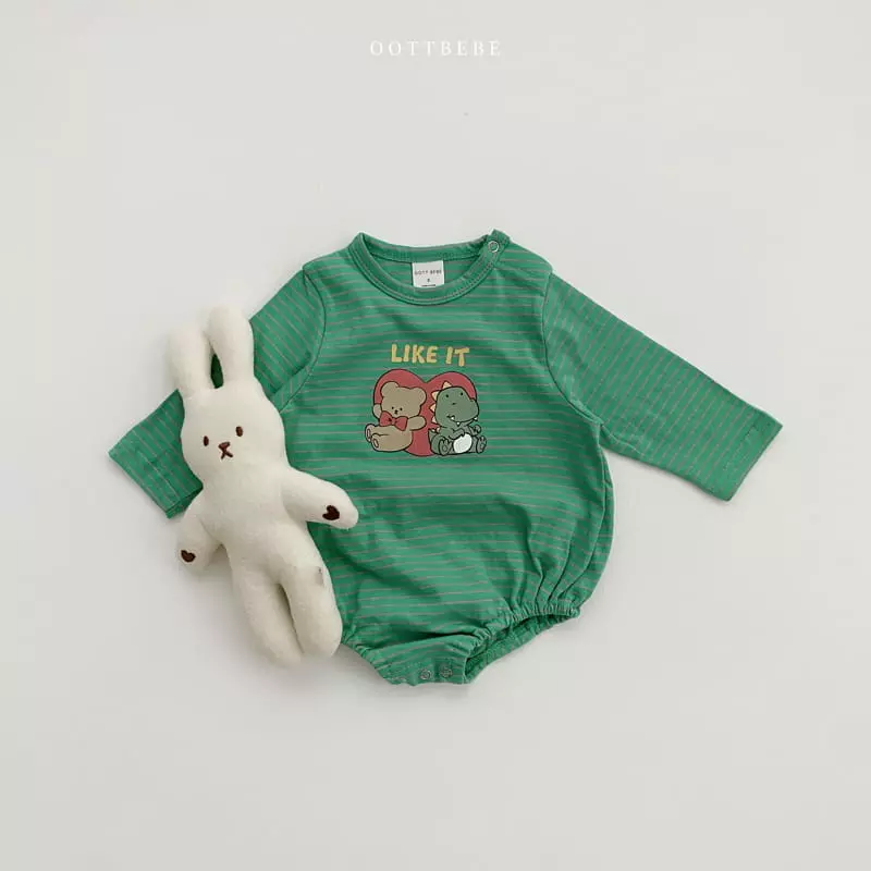Oott Bebe - Korean Baby Fashion - #onlinebabyboutique - Love  Piping Bodysuit - 7