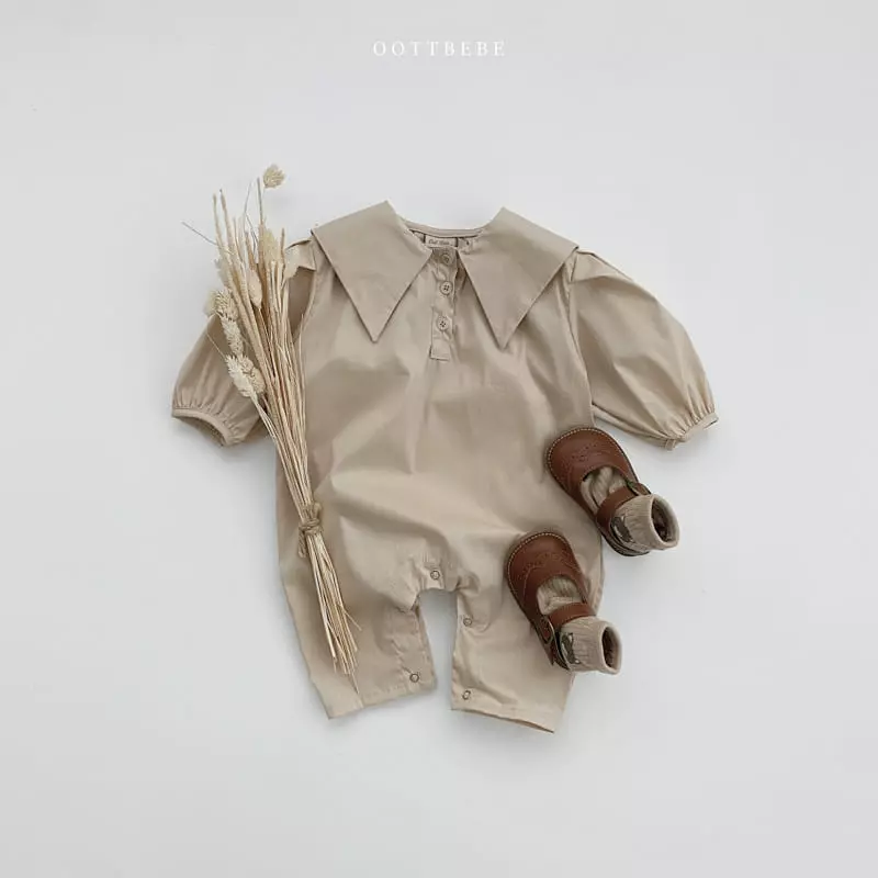 Oott Bebe - Korean Baby Fashion - #onlinebabyboutique - Hug Bear Collar Bodysuit - 2