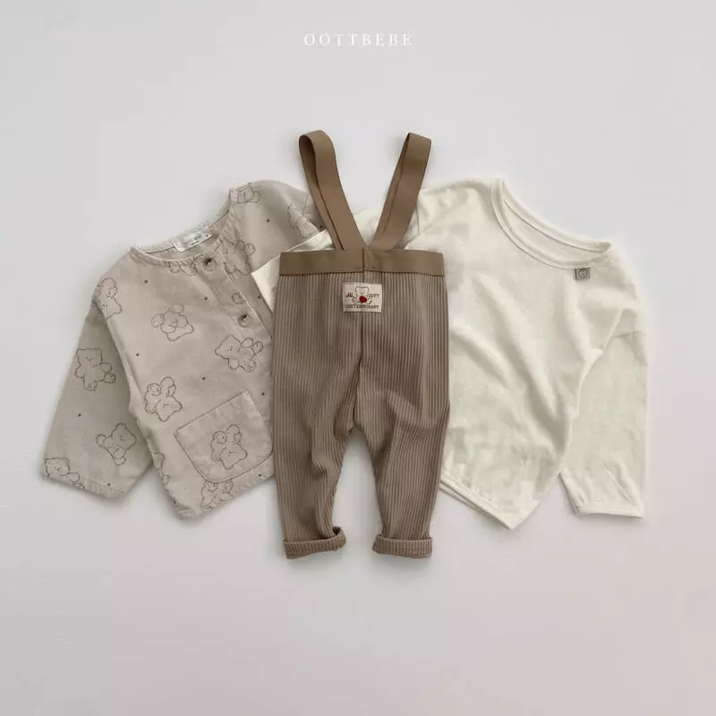 Oott Bebe - Korean Baby Fashion - #onlinebabyshop - Oott Dungarees Leggings - 2