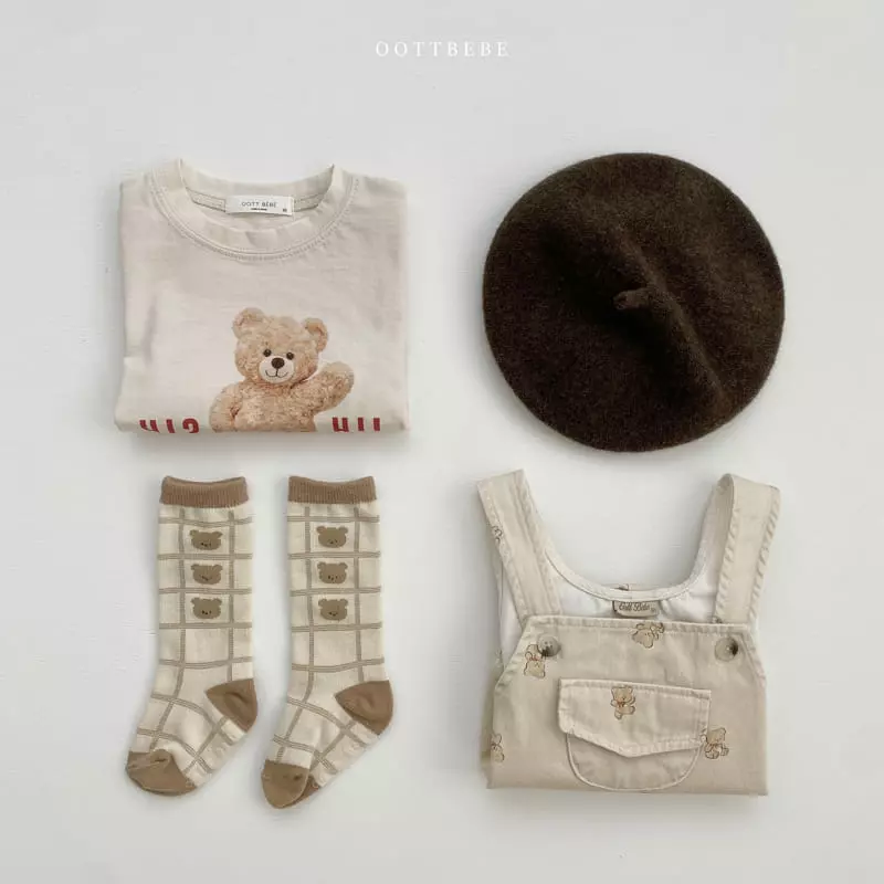 Oott Bebe - Korean Baby Fashion - #onlinebabyshop - Candy Dungarees Bodysuit - 9
