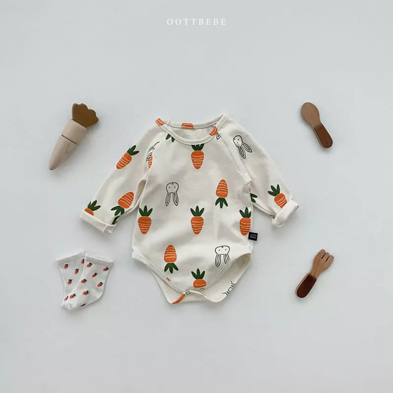 Oott Bebe - Korean Baby Fashion - #smilingbaby - Vegetable Bodysuit Set - 9