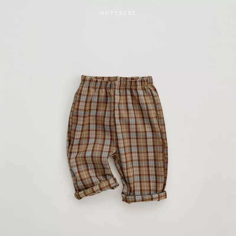 Oott Bebe - Korean Children Fashion - #Kfashion4kids - Bam Check Pants - 5