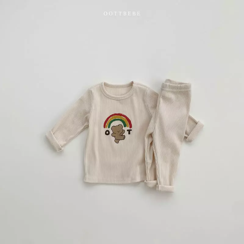 Oott Bebe - Korean Children Fashion - #Kfashion4kids - Rainbow Easywear Set - 9