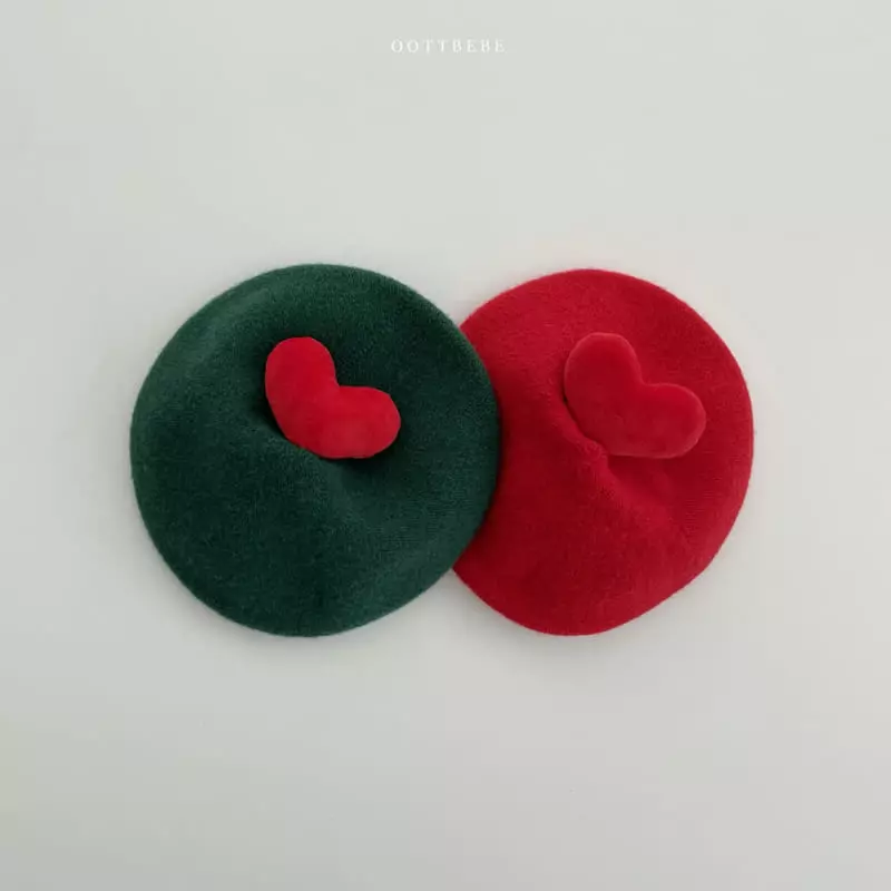 Oott Bebe - Korean Children Fashion - #Kfashion4kids - Heart Beret Hat Color - 5