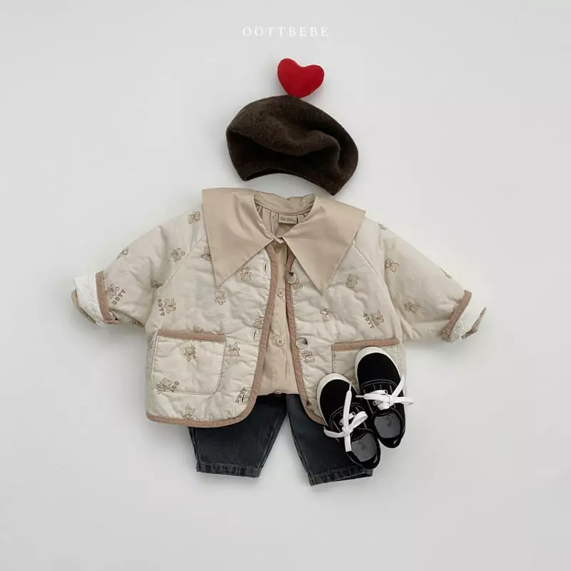 Oott Bebe - Korean Children Fashion - #Kfashion4kids - Hug Bear Blouse - 12
