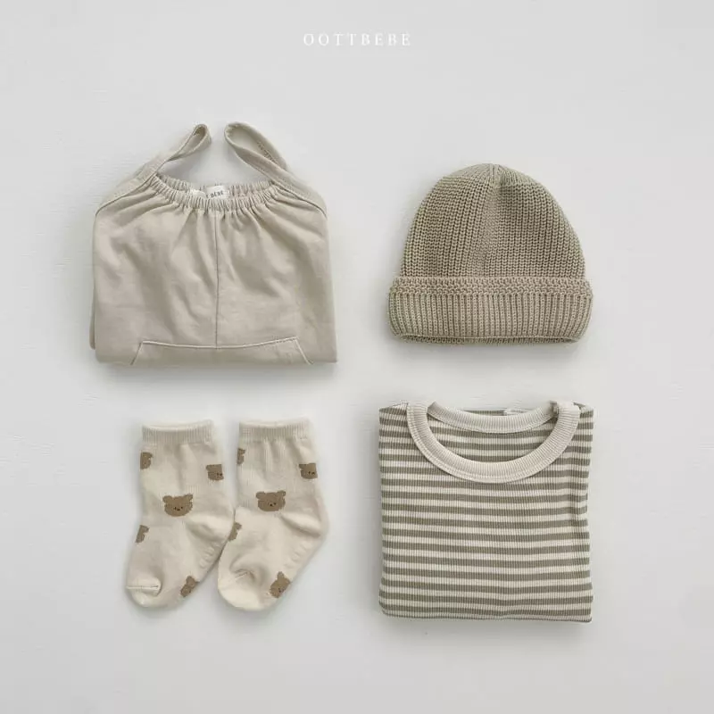 Oott Bebe - Korean Children Fashion - #childofig - Marlang Overalls Rib - 6