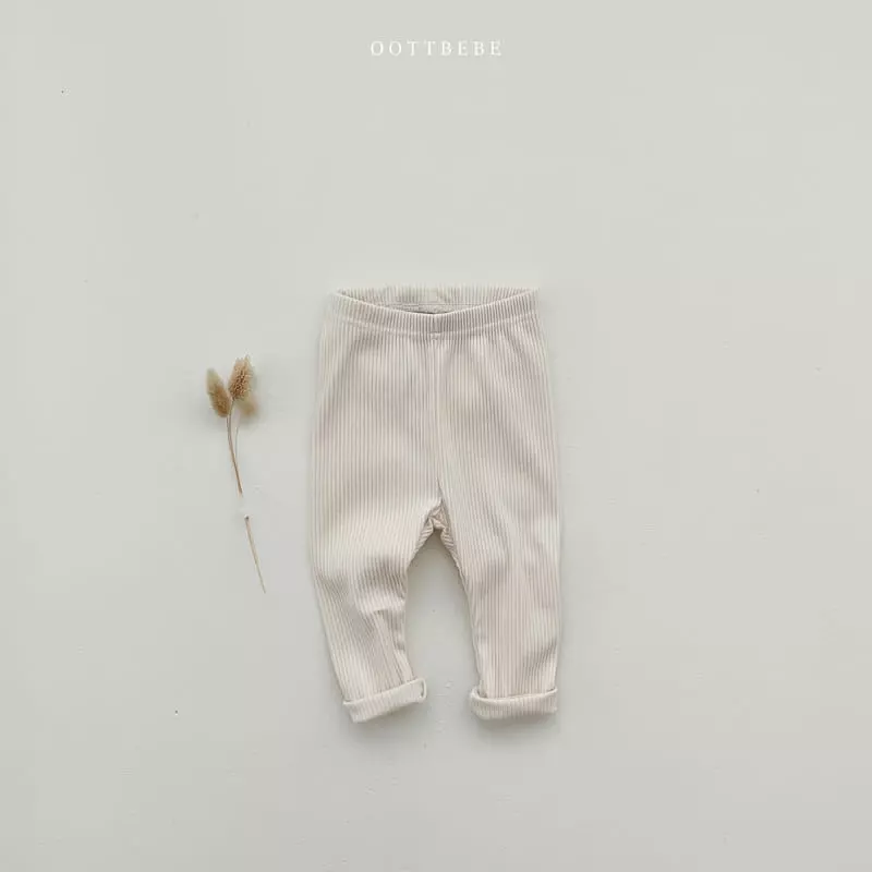 Oott Bebe - Korean Children Fashion - #childofig - Oott Rib Leggings - 2