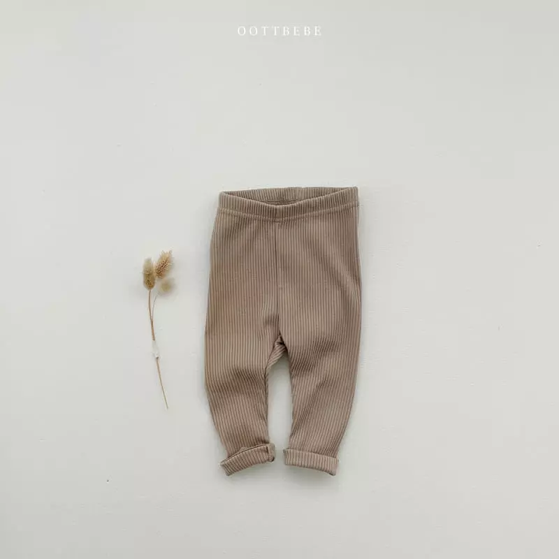 Oott Bebe - Korean Children Fashion - #childofig - Oott Rib Leggings - 3