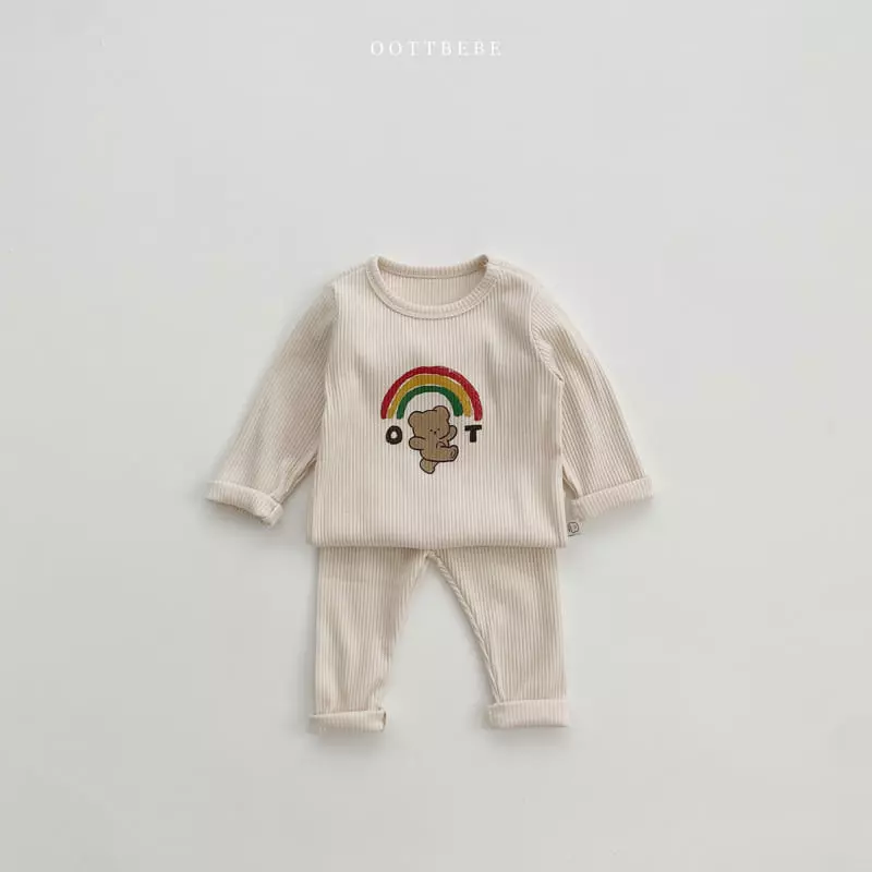 Oott Bebe - Korean Children Fashion - #childofig - Rainbow Easywear Set