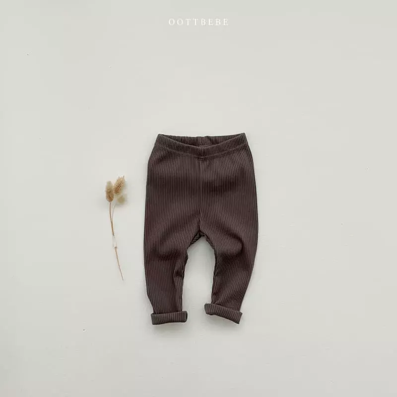 Oott Bebe - Korean Children Fashion - #childofig - Oott Rib Leggings - 4
